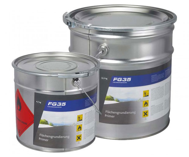 FG 35 is a quick-drying, ready-to-use, solvent primer consisting of synthetic rubber and resins.