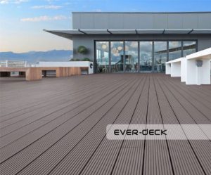 Teranna ever deck composite decking boards installed on the terrace on the top of the business building