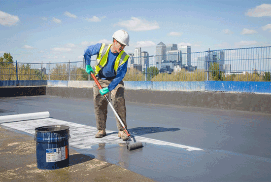 Waterproofing of flat roof with KEMPEROL