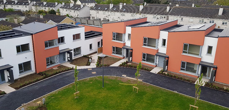 Xtratherm and Renolit Alkorplan and Alkorsolar solar support system installed Housing-Development-Church-Rd-cork
