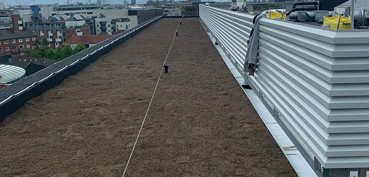 a high end green roof installed on bishops square office block