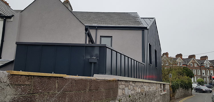 Side Angle of Home with Metal Cladding Wrap Around