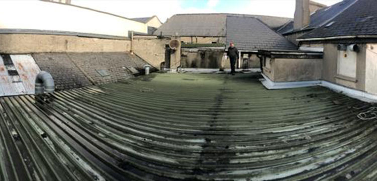 Retail Roofing Project - Old and Problematic Low Pitch Roof