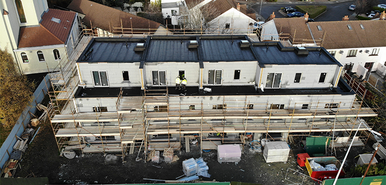 Residential Roof Project - 1-4 Churchview Nutgrove Avenue Pluvitec Waterproof System
