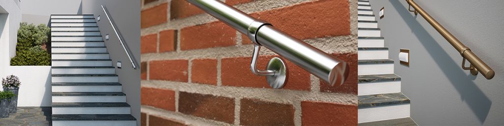 Exterior & Interior Wall-Mounted Stair Handrails