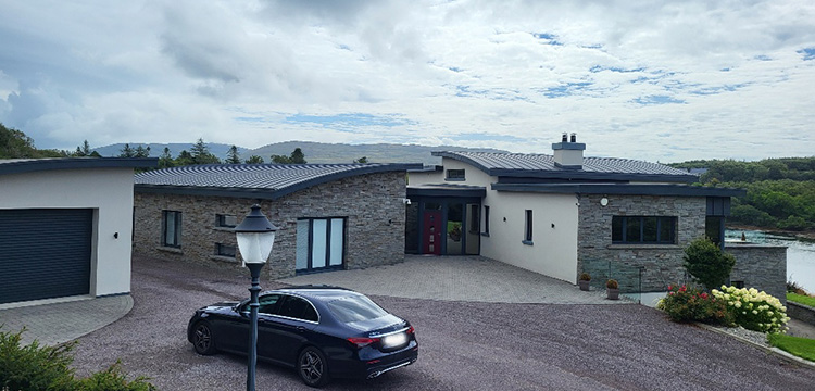Private Dwelling Cork - Renolit Alkorplan PVC Membrane and Alkor Profile Standing Seam Effect - Xtratherm insulation - Residential Alkorplan Roof